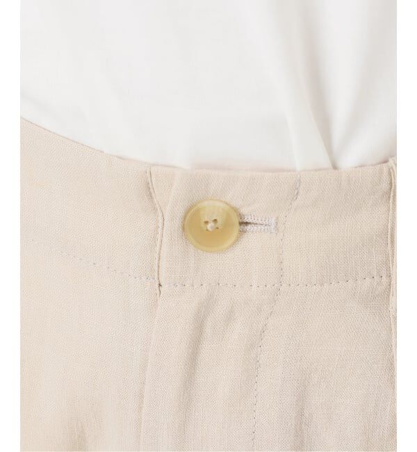 Spick and Span「ハイブリッドラミー1タックワイドパンツ」|スラックス|