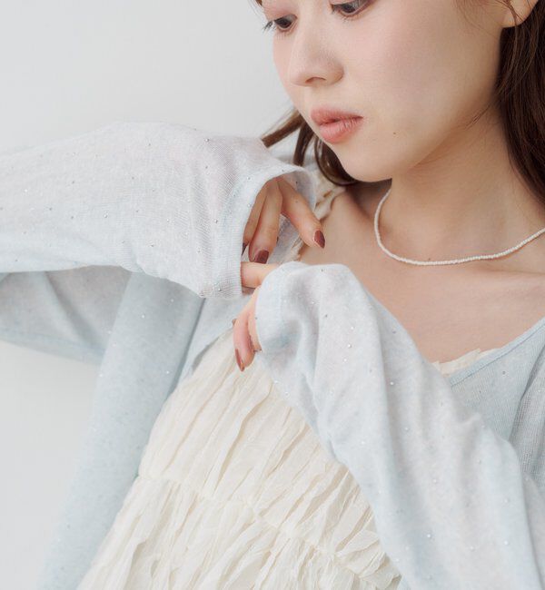  「【4色展開/前後2WAY】ラインストーンシアーカットソー」|Tシャツ・カットソー|