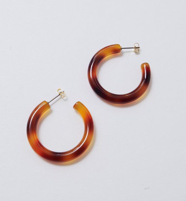  「べっ甲カラーフープピアス」|ネックレス|