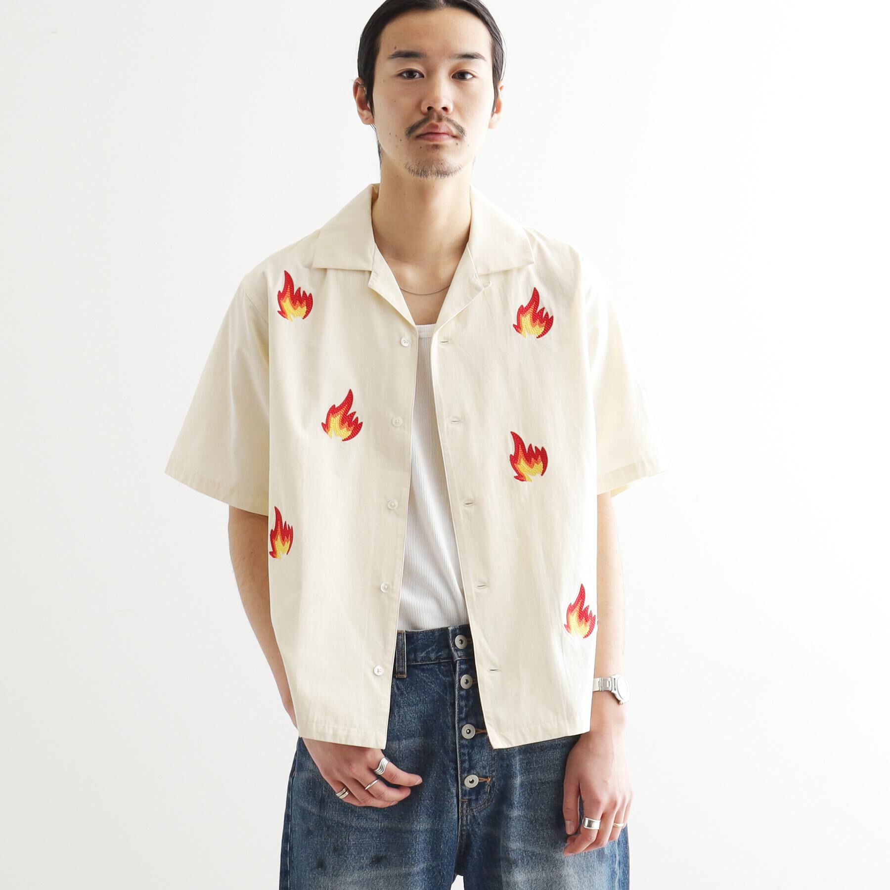 tk.TAKEO KIKUCHI「◆K&rsquo;PJT by AYUTA 『炎刺繍シャツ』」|シャツ・ブラウス|