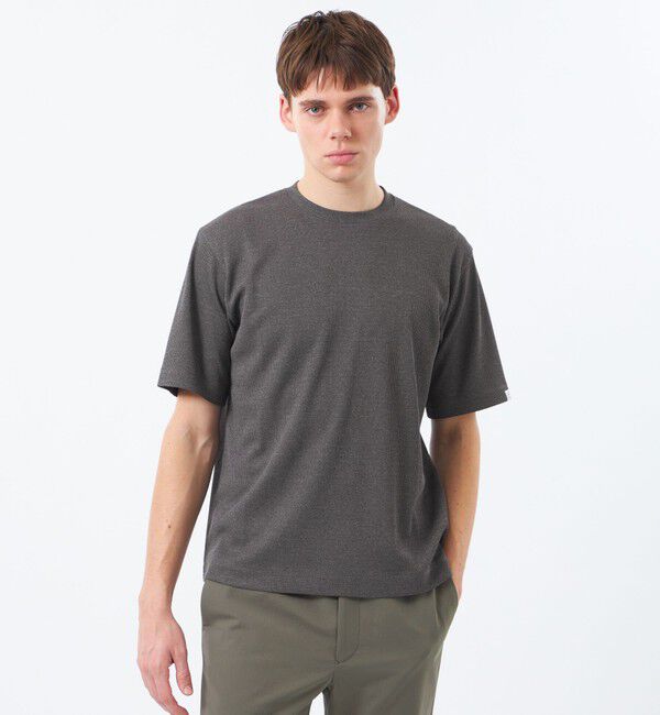 MACKINTOSH PHILOSOPHY「クルーネックTシャツ ミニワッフル」|Tシャツ・カットソー|チャコールグレー