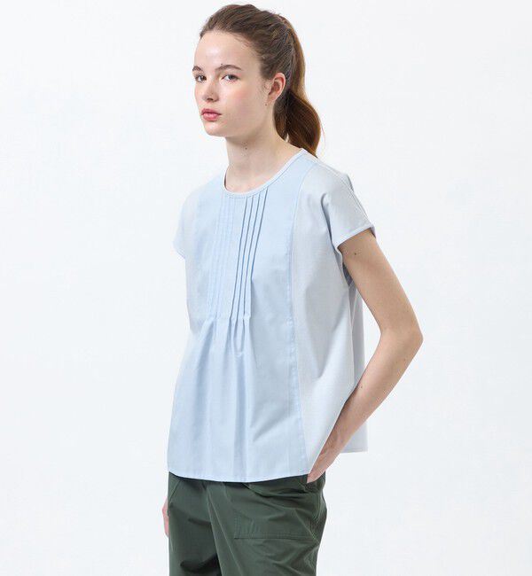 MACKINTOSH PHILOSOPHY「フロントタックフレアカットソー」|Tシャツ・カットソー|ライトブルー