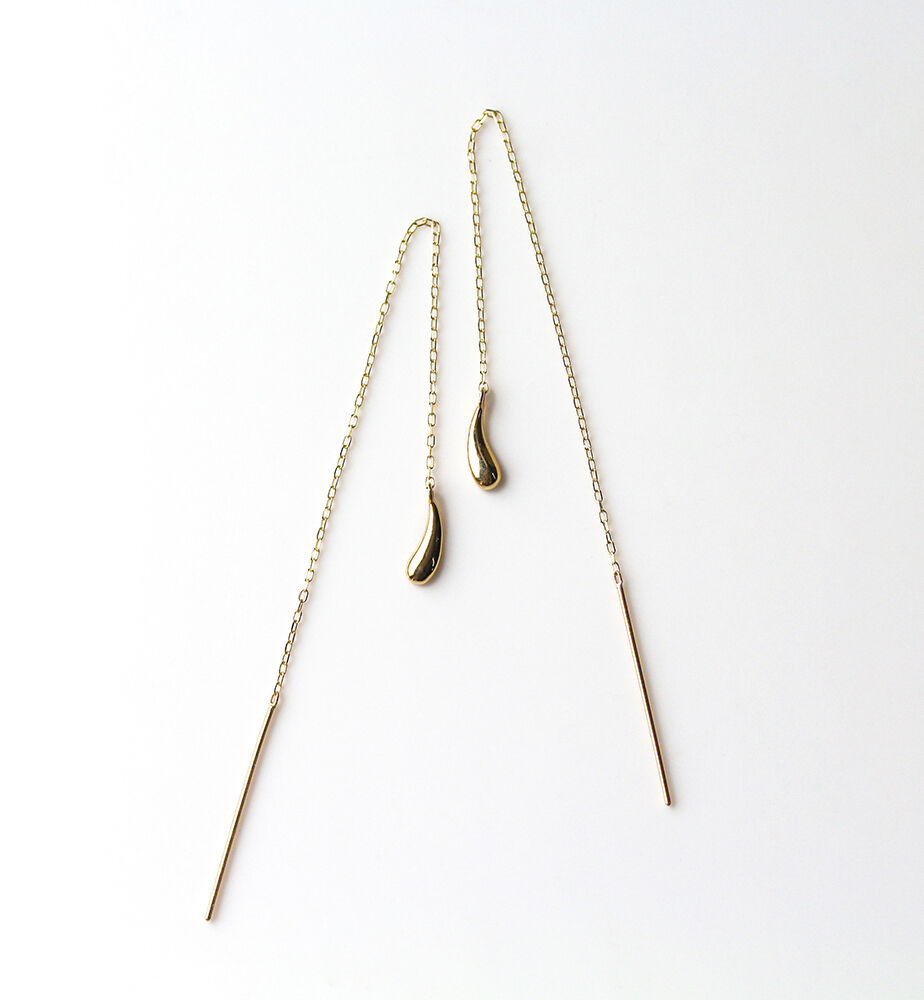  「ゴールド モチーフ ロング ピアス | K10YG」|ピアス|