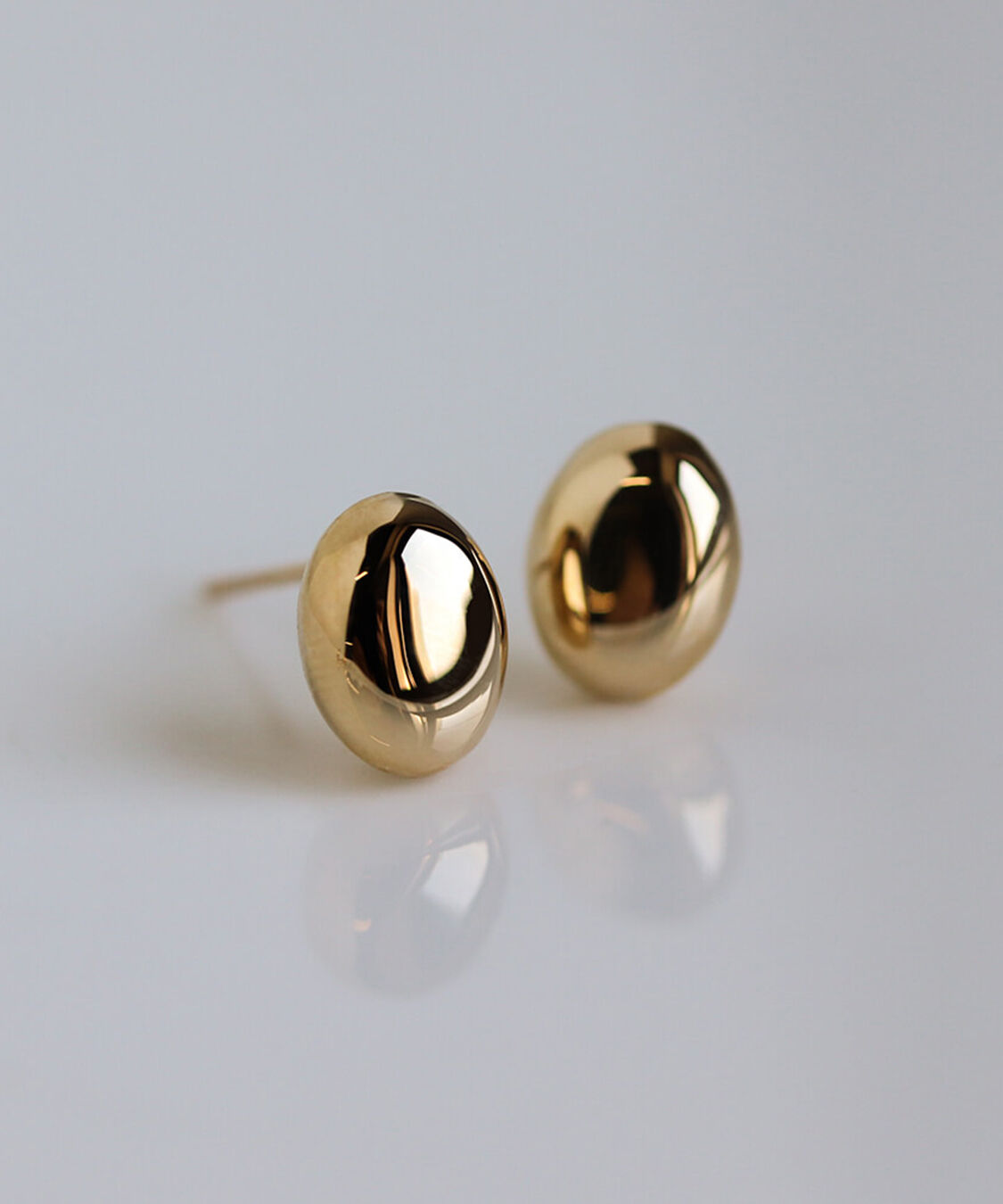  「ゴールド オーバル ピアス | K10YG」|ピアス|