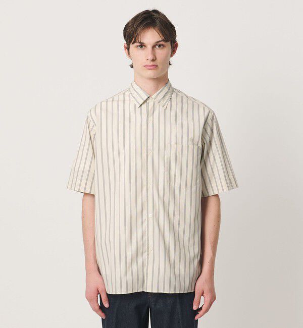UNITED ARROWS「シルキーポプリン ワンピースレギュラーカラー ショートスリーブ シャツ」|シャツ・ブラウス|