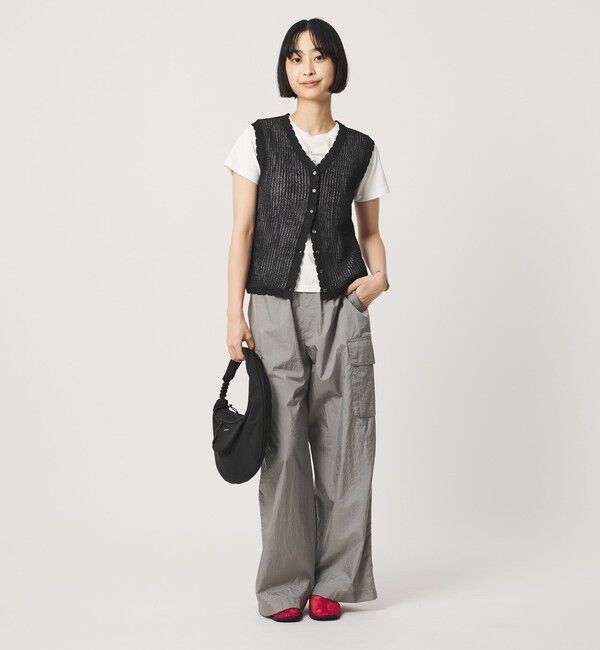 BEAUTY&YOUTH UNITED ARROWS「スカラップ Vネック メッシュ ニットベスト」|ベスト・ジレ|