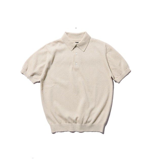 BEAMS PLUS「Knit Polo Boucle」|ポロシャツ|BEIGE