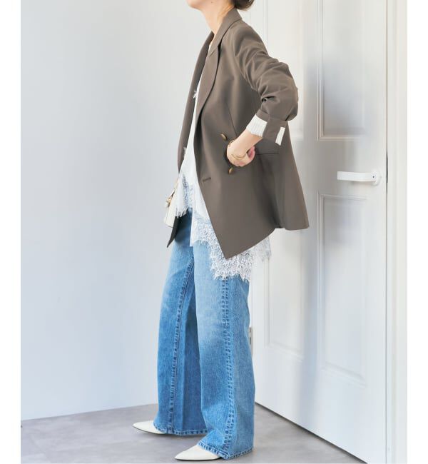 Spick and Span「《追加》プレーンウィーブダブルブレストジャケット」|テーラードジャケット|