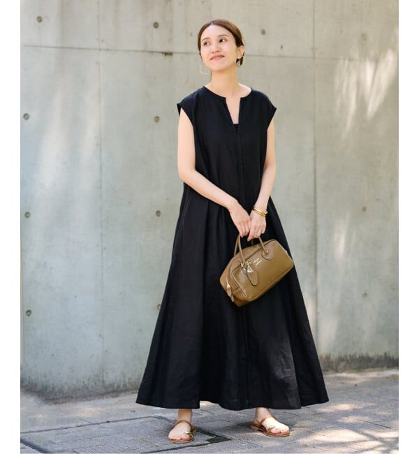 FRAMeWORK「LINEN フレアワンピース」|ワンピース|