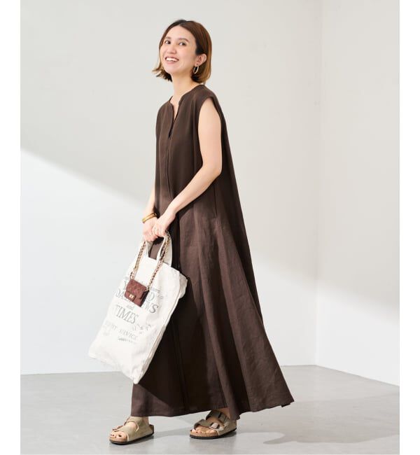 FRAMeWORK「LINEN フレアワンピース」|ワンピース|