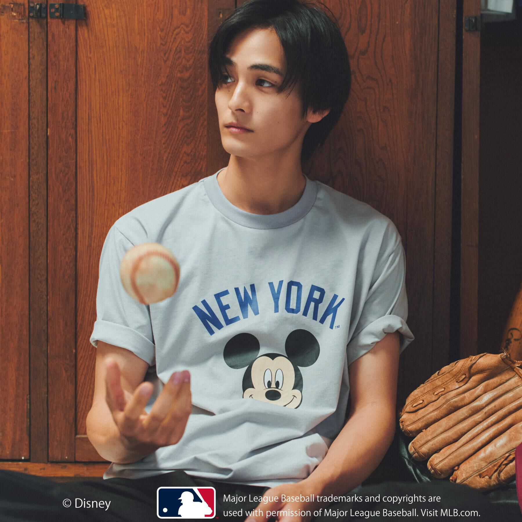 THE SHOP TK「【Disney】【MLB】スペシャルデザイン半袖Tシャツ」|Tシャツ・カットソー|グレー(012)