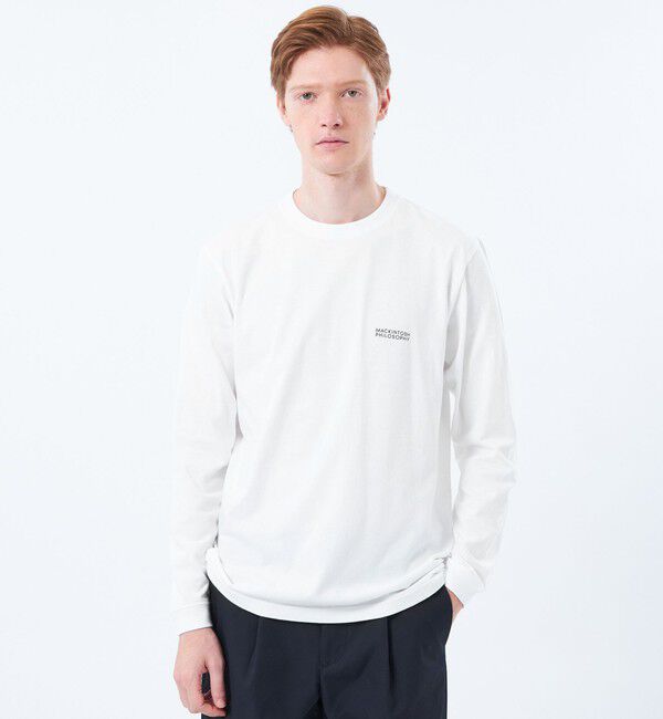 MACKINTOSH PHILOSOPHY「【WEB&一部店舗限定】5.6oz天竺 クルーネックロゴロンＴ」|Tシャツ・カットソー|ホワイト