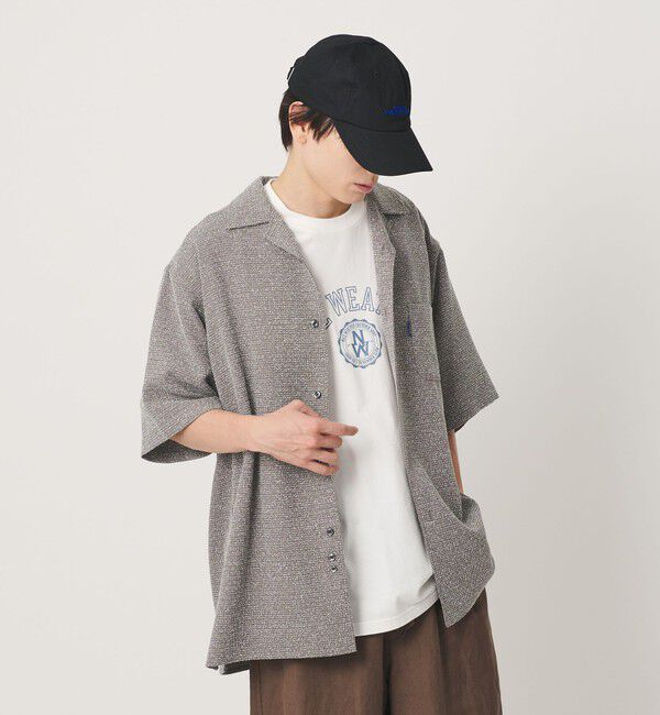 NICE WEATHER「＜NICE WEATHER＞チェックオーバー ショートスリーブ シャツ」|シャツ・ブラウス|