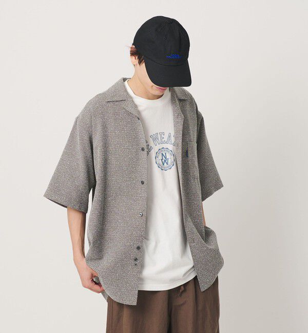 NICE WEATHER「＜NICE WEATHER＞チェックオーバー ショートスリーブ シャツ」|シャツ・ブラウス|