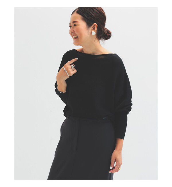 Demi-Luxe BEAMS 「ボートネック レディ ニット .M」|ニット・セーター|BLACK