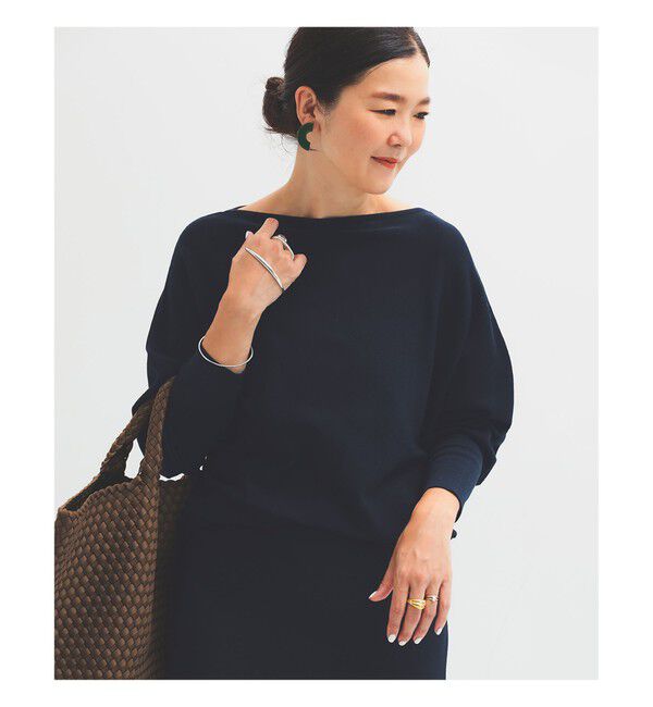 Demi-Luxe BEAMS 「ボートネック レディ ニット .M」|ニット・セーター|NAVY