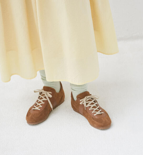  「REPRODUCTION OF FOUND | GERMAN MILITARY TRAINER BROWN WOMEN」|スニーカー|BROWN