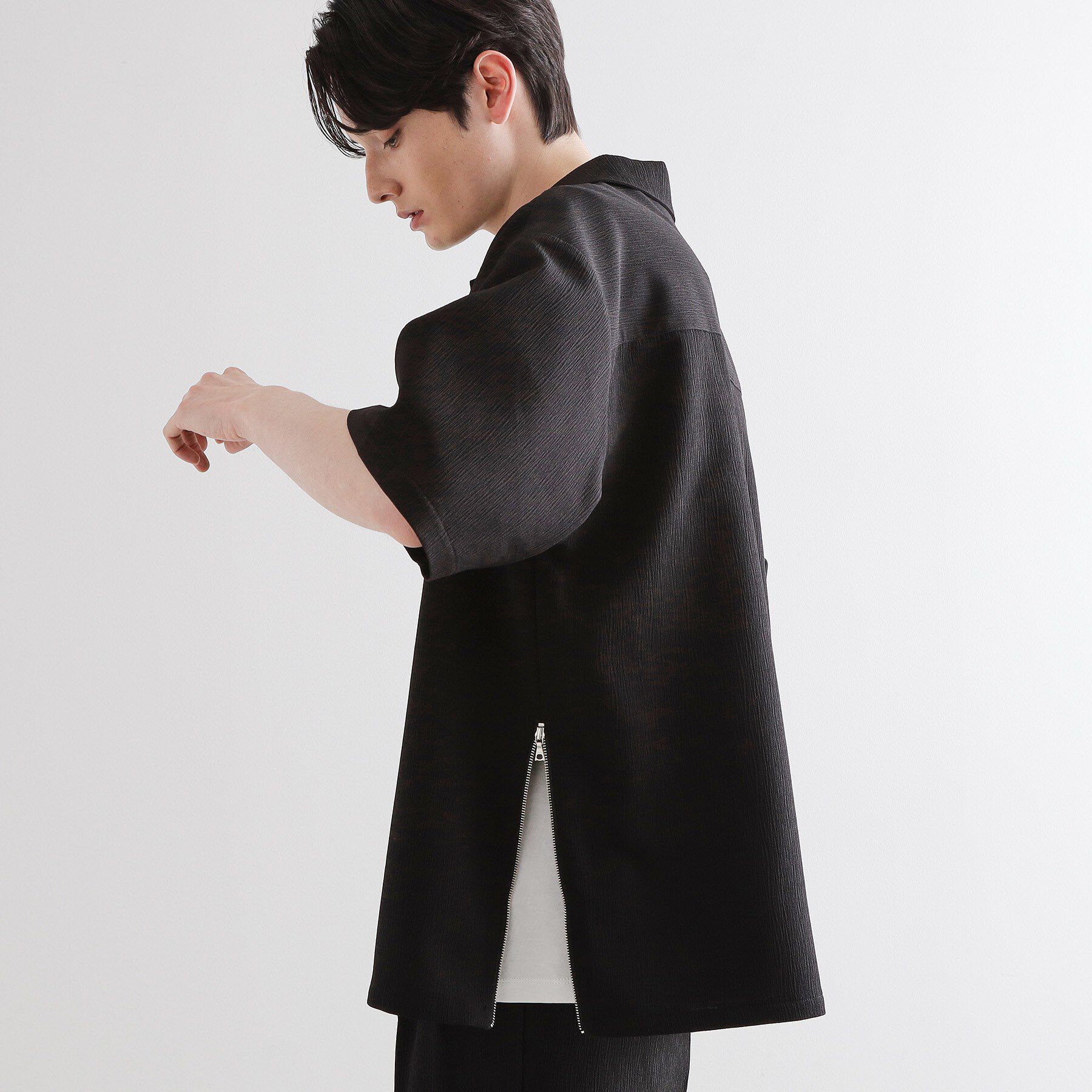 tk.TAKEO KIKUCHI「◆【セットアップ対応】テッククレープスキッパーシャツ」|シャツ・ブラウス|