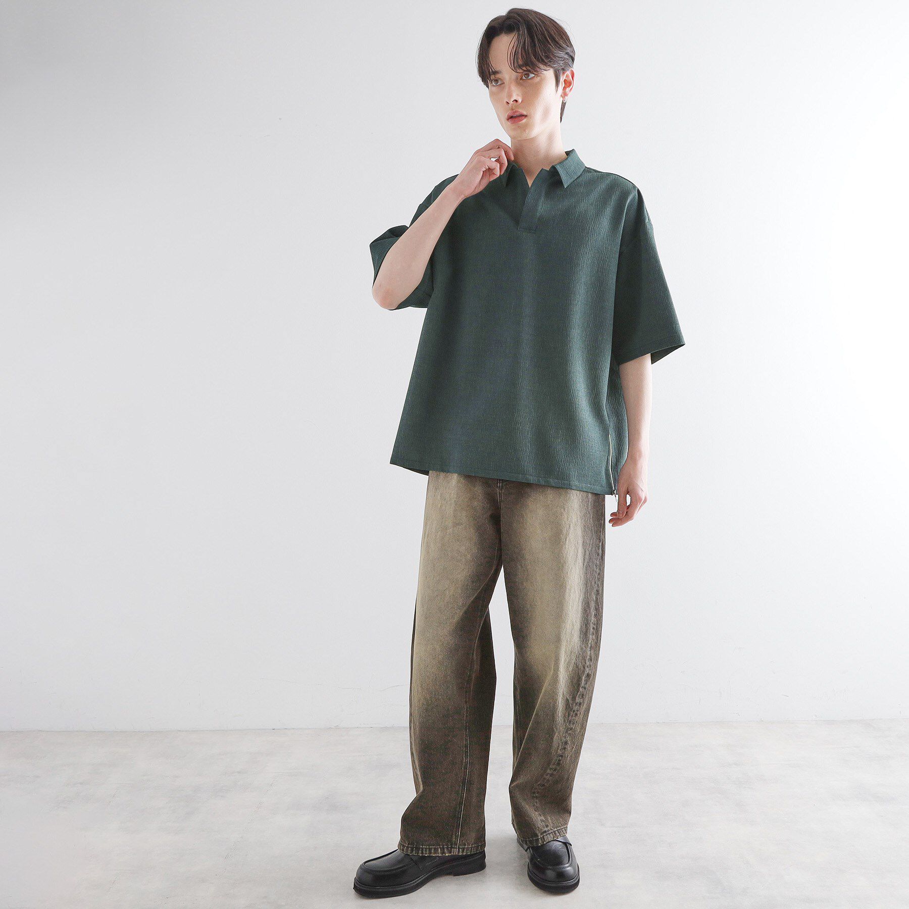 tk.TAKEO KIKUCHI「◆【セットアップ対応】テッククレープスキッパーシャツ」|シャツ・ブラウス|