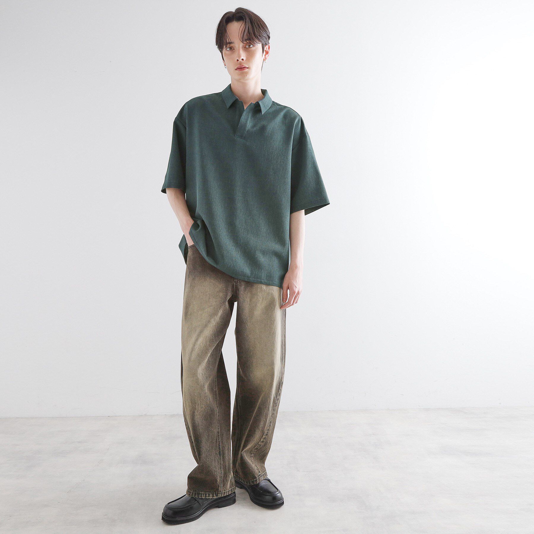 tk.TAKEO KIKUCHI「◆【セットアップ対応】テッククレープスキッパーシャツ」|シャツ・ブラウス|