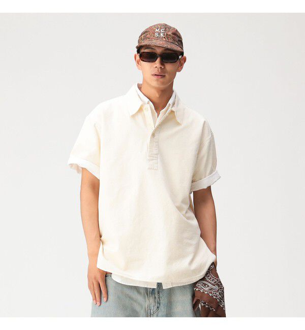 BEAMS「ミリタリー プルオーバー シャツ 【ワイドフィット】」|シャツ・ブラウス|NATURAL