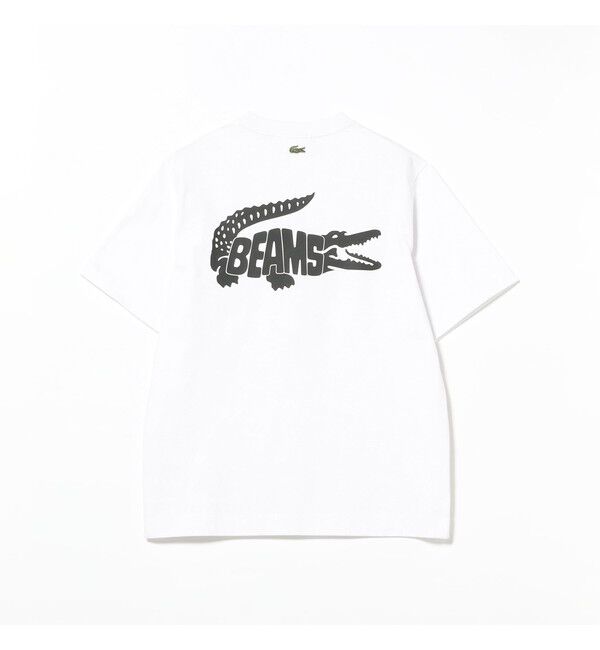 BEAMS「BEAMS｜【別注】LACOSTE / ロゴ Tシャツ｜50周年 別注アイテム｜ヘビー天竺素材｜バックプリント」|Tシャツ・カットソー|