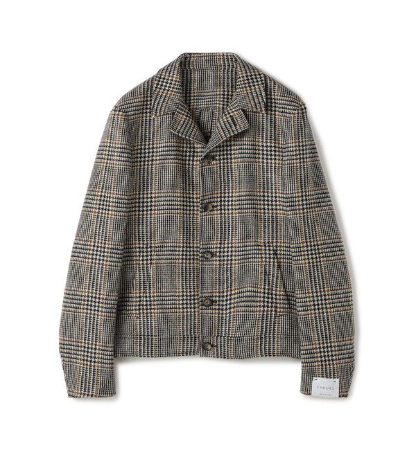 TOMORROWLAND BUYING WEAR「【別注】CARUSO ウールグレンチェック ショートブルゾン」|ブルゾン・スタジャン|65ブルー系