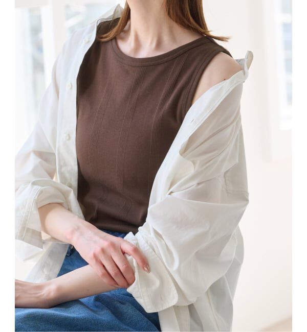 U by SPICK&SPAN「《別注》Miier*UBY Spick & Span カップツキタンク」|タンクトップ|ブラウン
