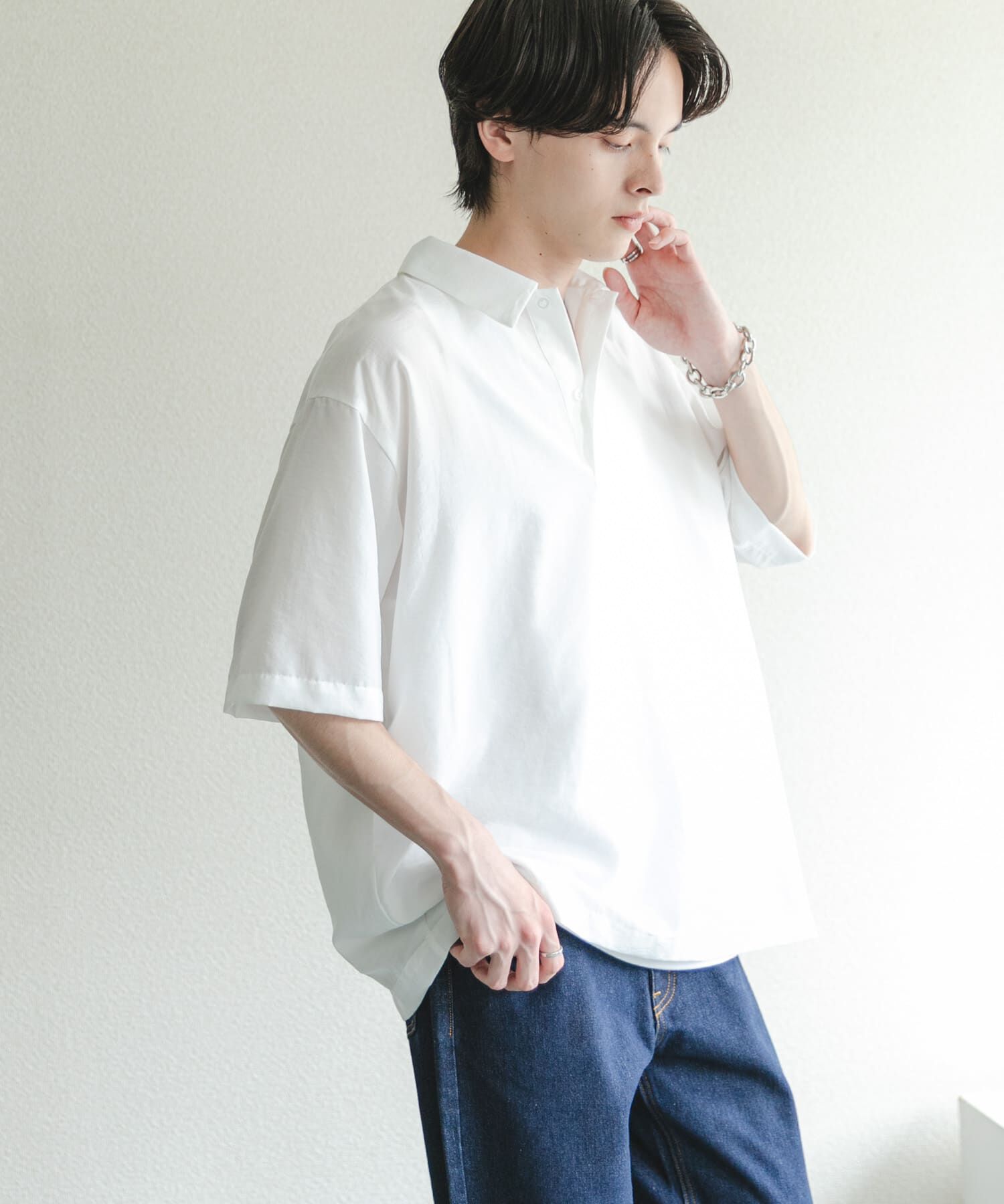 SENSE OF PLACE by URBAN RESEARCH「『接触冷感/速乾』スパンブロードプルオーバーシャツ」|シャツ・ブラウス|