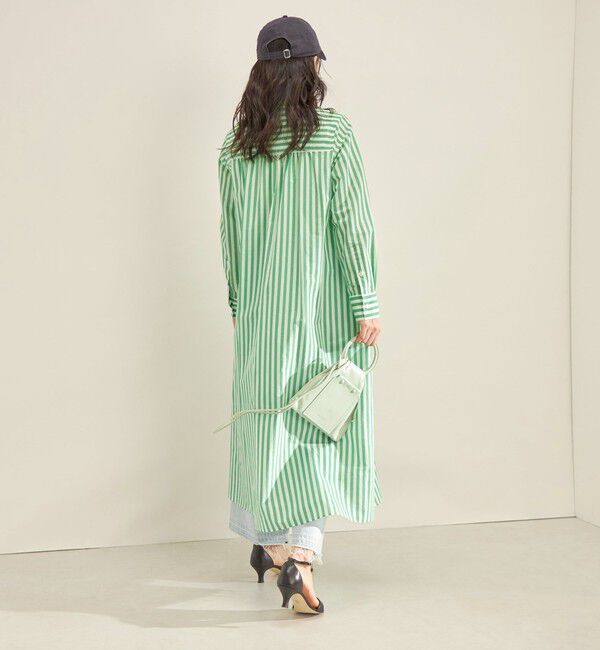 SHIPS for women「〈手洗い可能〉MANTECO カラー ストライプ ワンピース」|ワンピース|