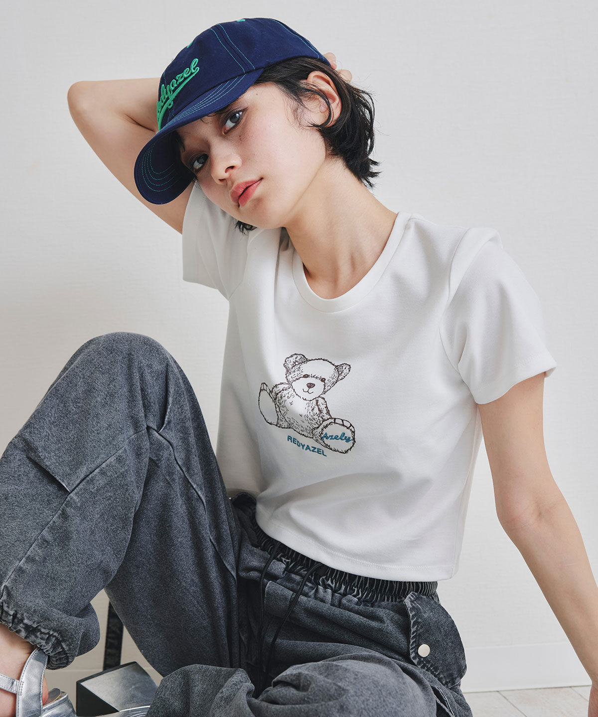 REDYAZEL「Azely コンパクトTシャツ」|Tシャツ・カットソー|
