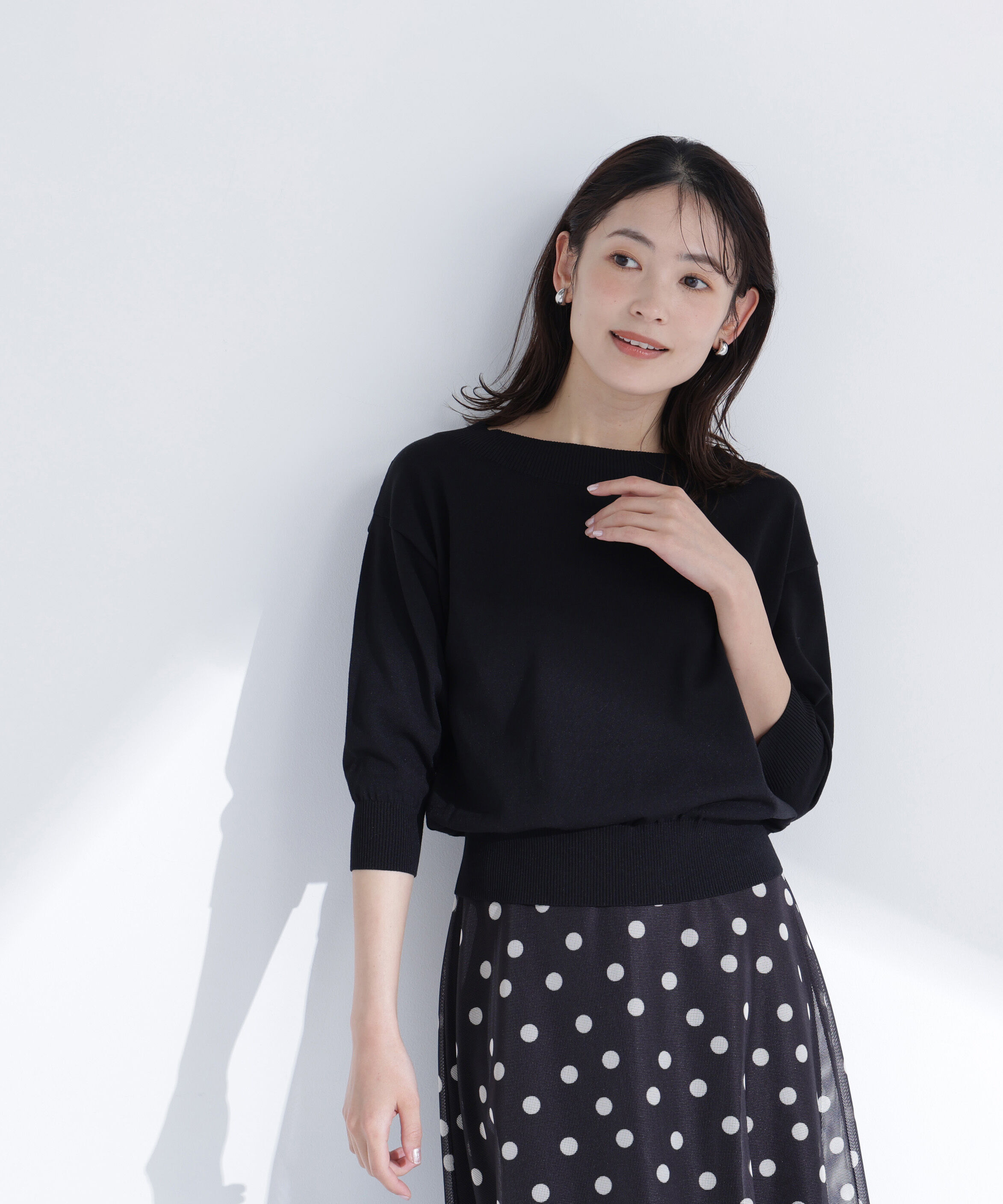  「〈ちょうど、いい服〉しれっと、できすぎニット」|ニット・セーター|ブラック