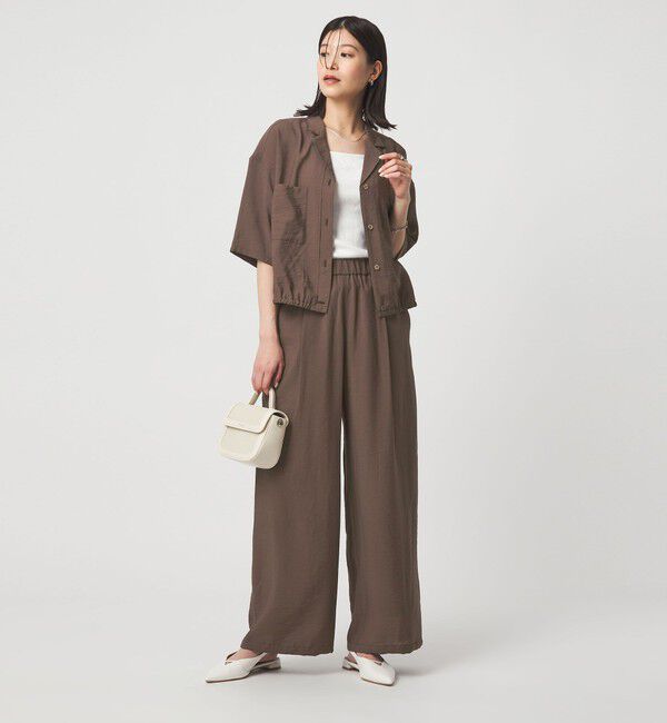 UNITED ARROWS green label relaxing「［size SHORTあり］【WEB限定】＜at ease＞ドロスト ワイド パンツ」|その他|