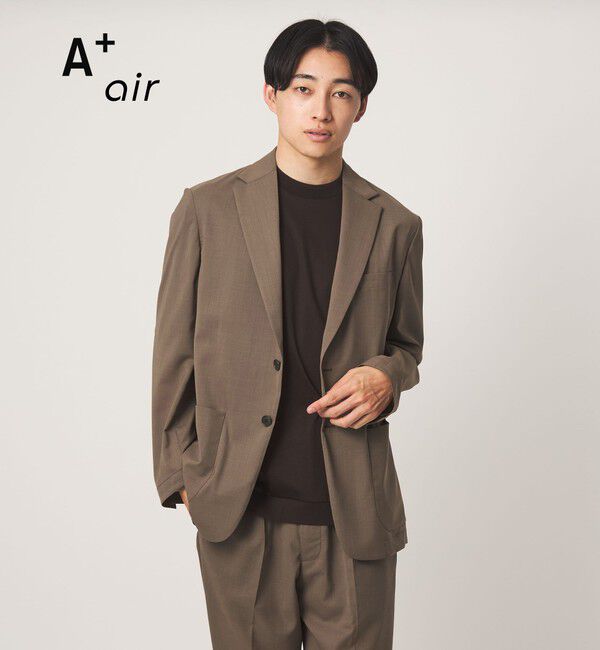 UNITED ARROWS green label relaxing「A+ air TWトロピカル 無地 2B リラックス 2P セットアップ ジャケット -ウォッシャブル・通気性-」|テーラードジャケット|MD.BROWN