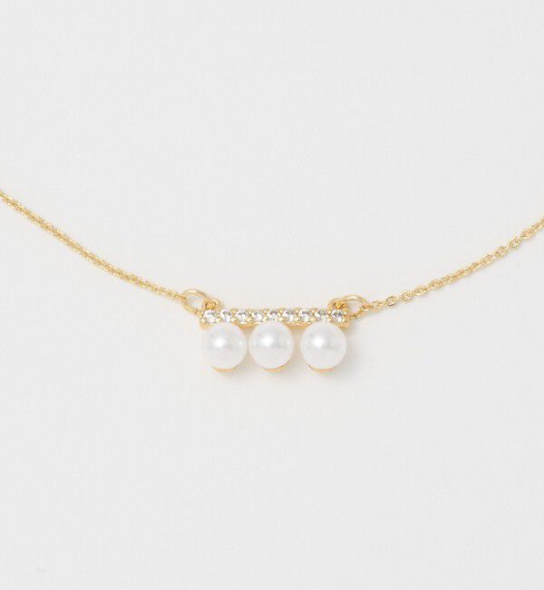 BEAUTY&YOUTH UNITED ARROWS「パールモチーフ&times;ガラスストーン ネックレス」|ネックレス|