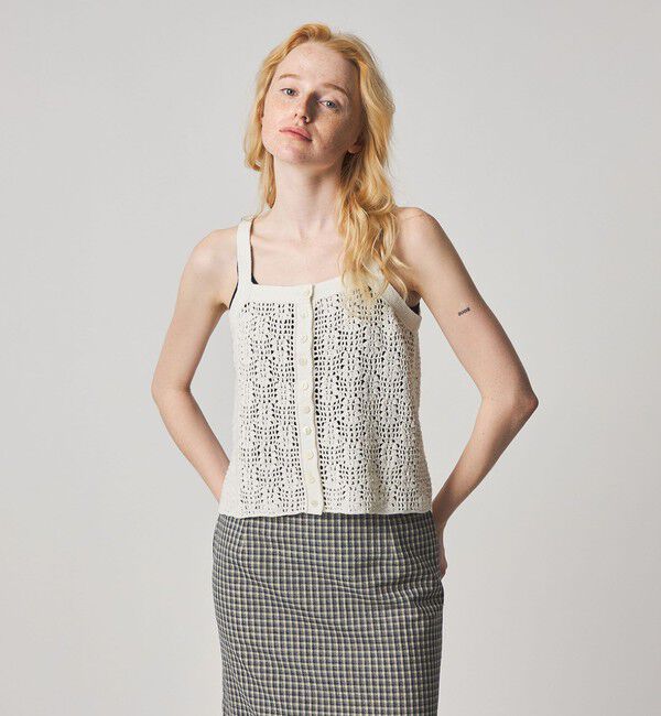 STEVEN ALAN「＜Steven Alan＞ハンド ニット キャミソール」|ニット・セーター|OFF WHITE