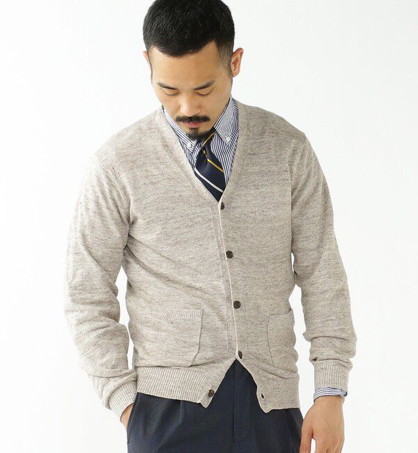 BEAMS PLUS「Cardigan Linen」|ニット・セーター|