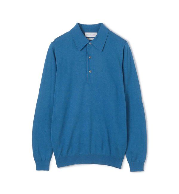 TOMORROWLAND MENS「シルクコットン ニットポロシャツ」|ニット・セーター|65 ブルー