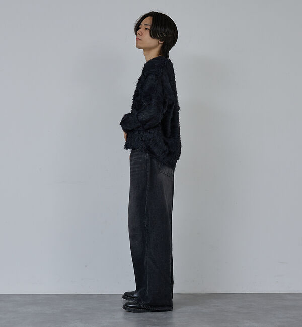 ABAHOUSE「【AH ABAHOUSE】ロングシャギー ニットカーディガン」|カーディガン|