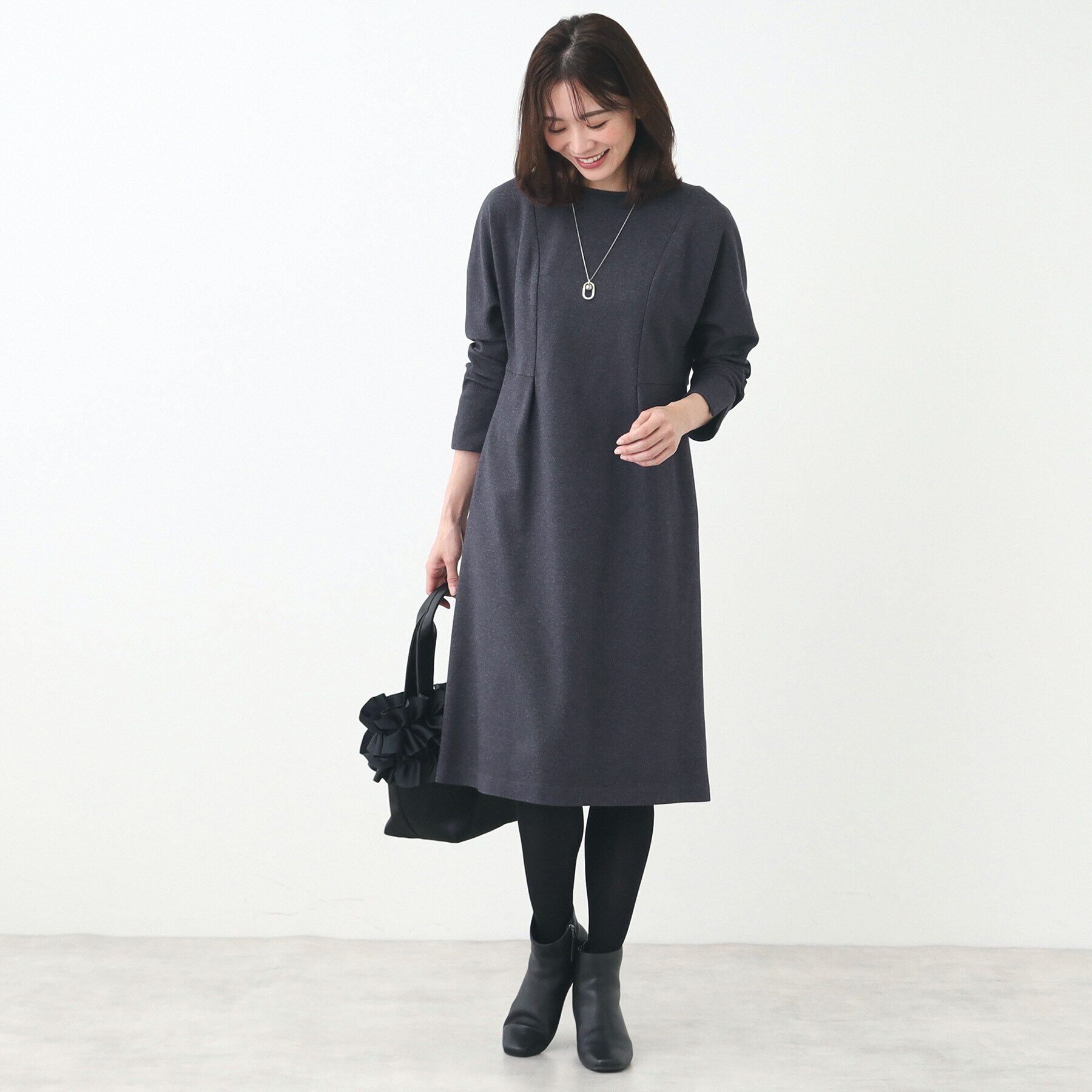 Reflect「【夏SALE】ドルマンスリーブストレートシルエットワンピース」|ワンピース|