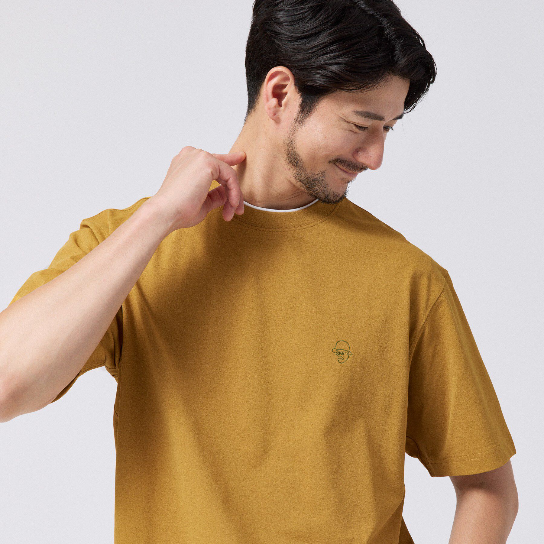 TAKEO KIKUCHI「【汗染み軽減】フェイクレイヤー ワンポイント プルオーバー」|Tシャツ・カットソー|