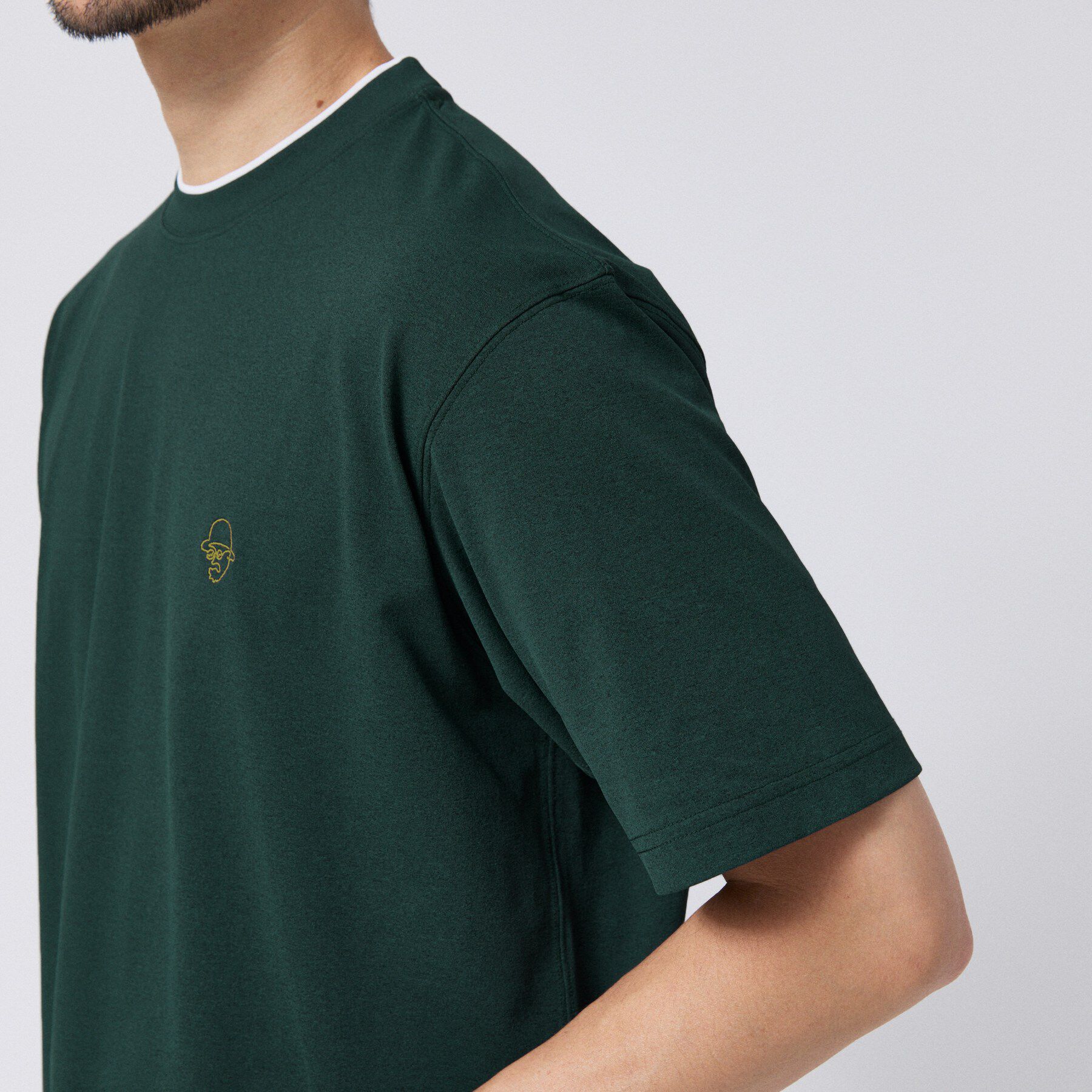 TAKEO KIKUCHI「【汗染み軽減】フェイクレイヤー ワンポイント プルオーバー」|Tシャツ・カットソー|