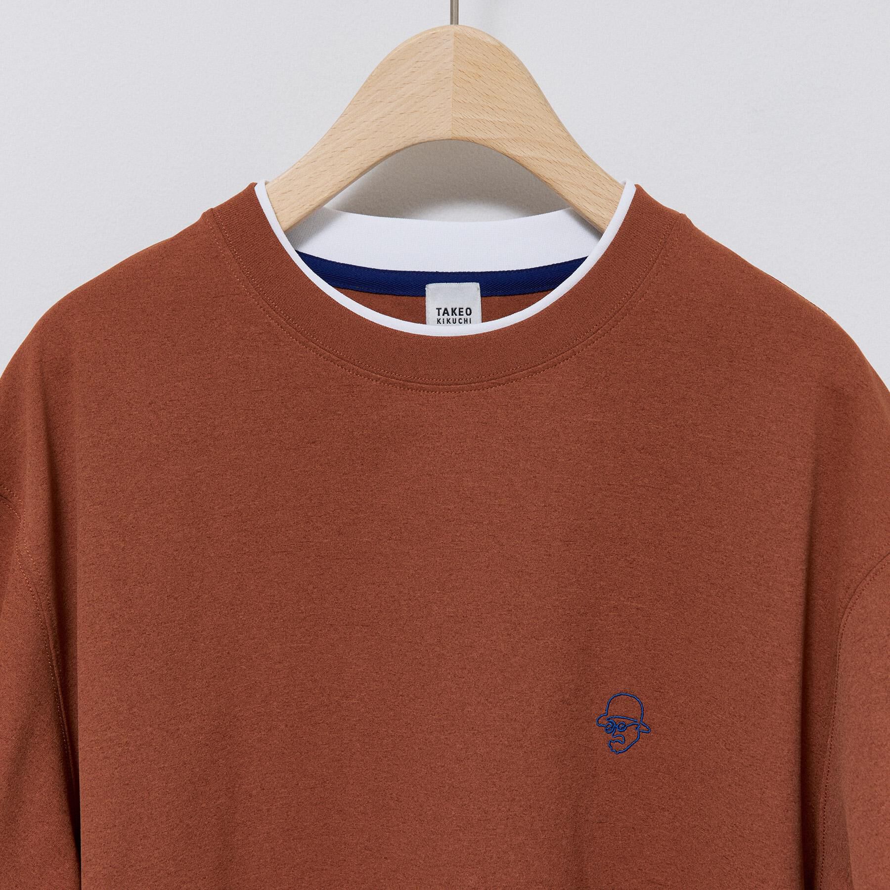 TAKEO KIKUCHI「【汗染み軽減】フェイクレイヤー ワンポイント プルオーバー」|Tシャツ・カットソー|