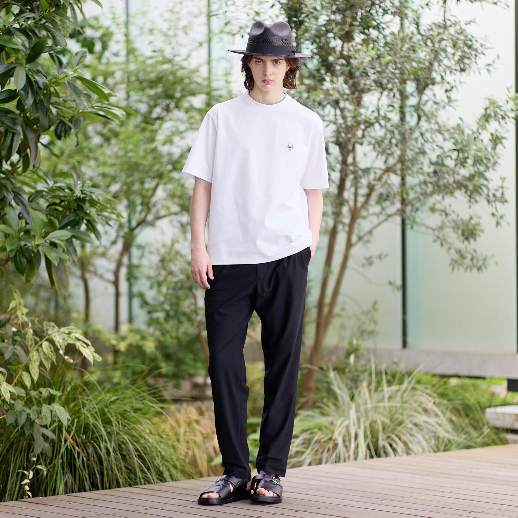 TAKEO KIKUCHI「【汗染み軽減】フェイクレイヤー ワンポイント プルオーバー」|Tシャツ・カットソー|
