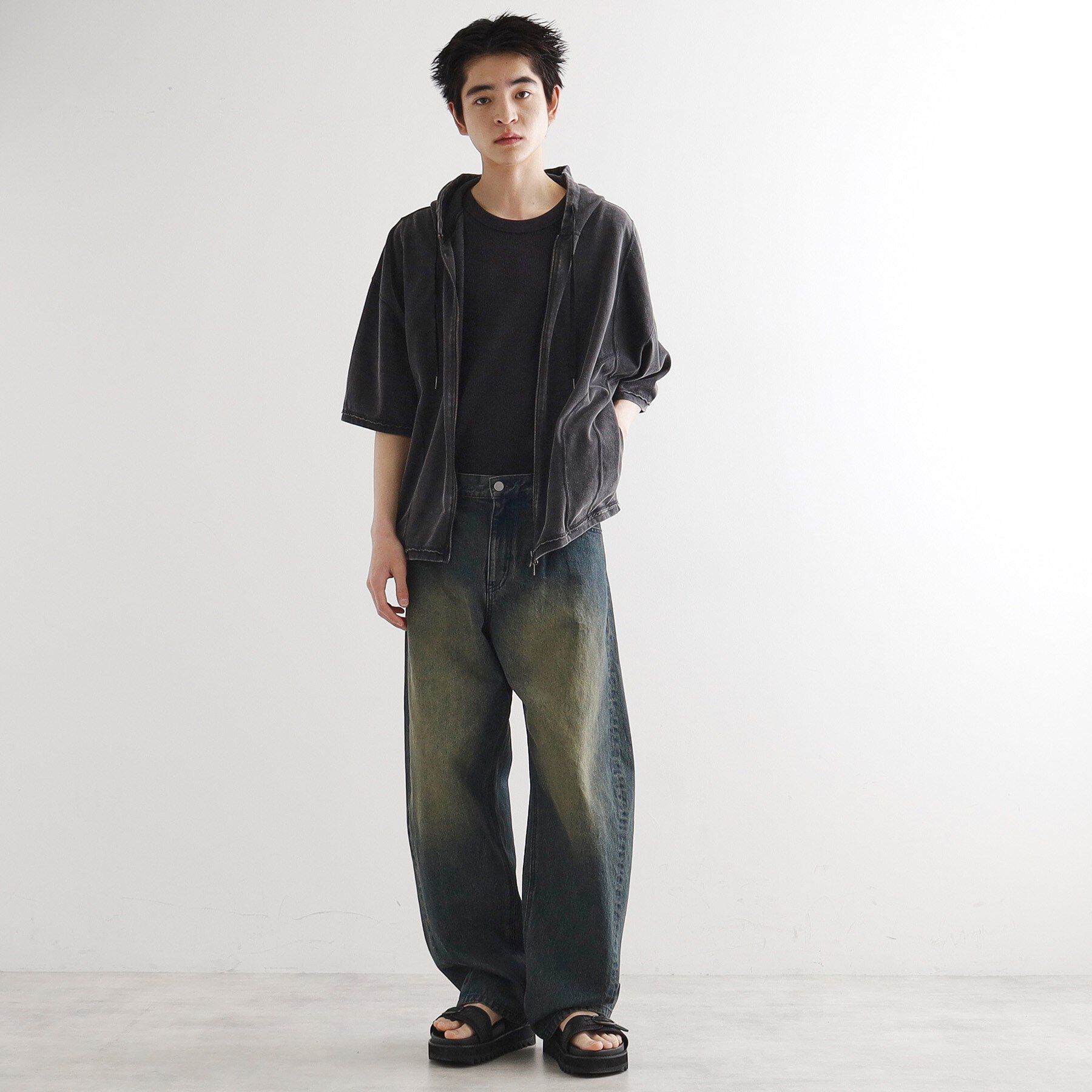 tk.TAKEO KIKUCHI「◆ヴィンテージライククロップドパーカ」|パーカー|
