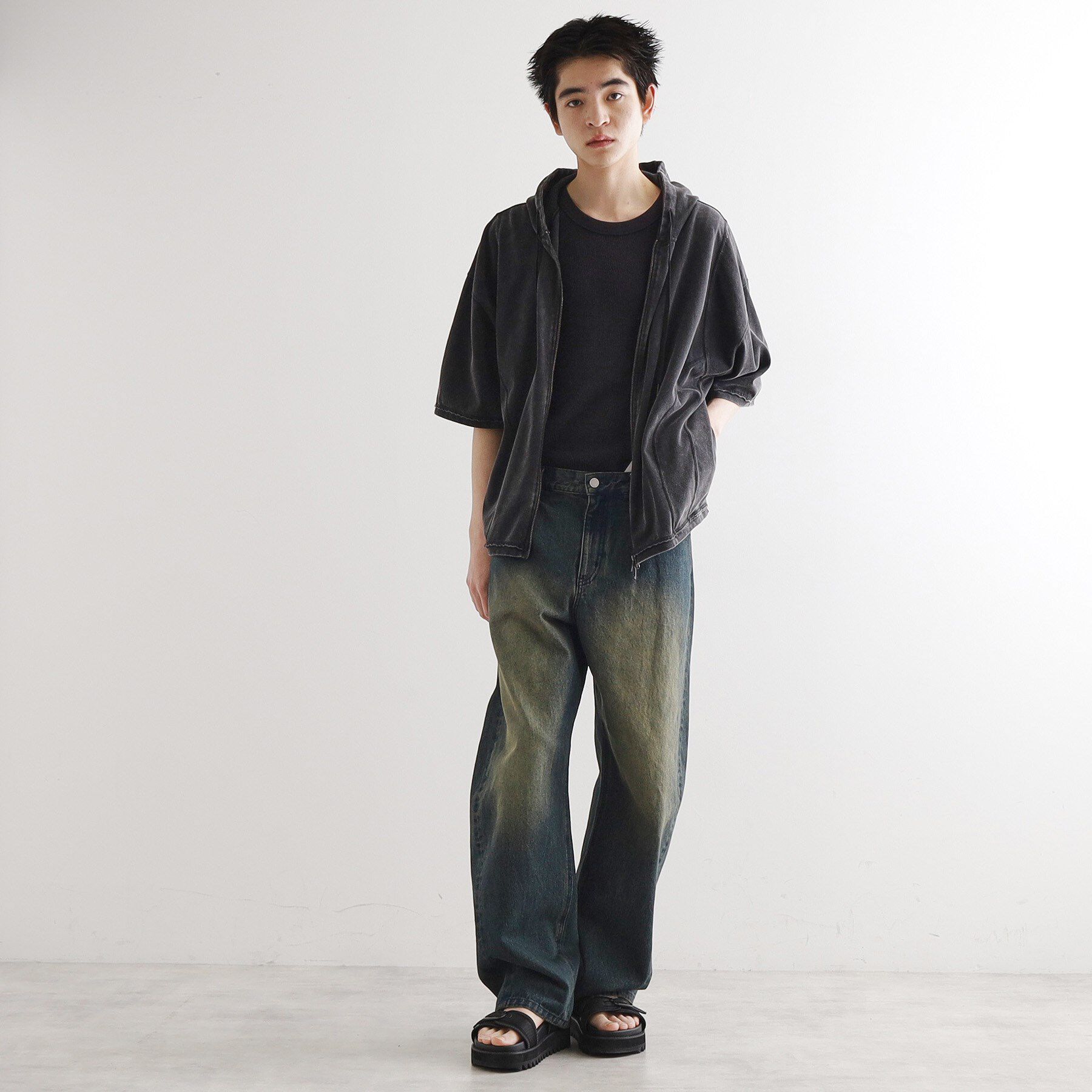 tk.TAKEO KIKUCHI「◆ヴィンテージライククロップドパーカ」|パーカー|