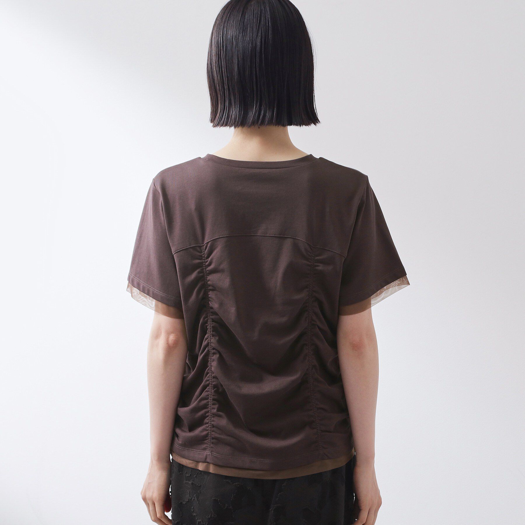 THE SHOP TK「シャーリングデザインカットソー」|Tシャツ・カットソー|