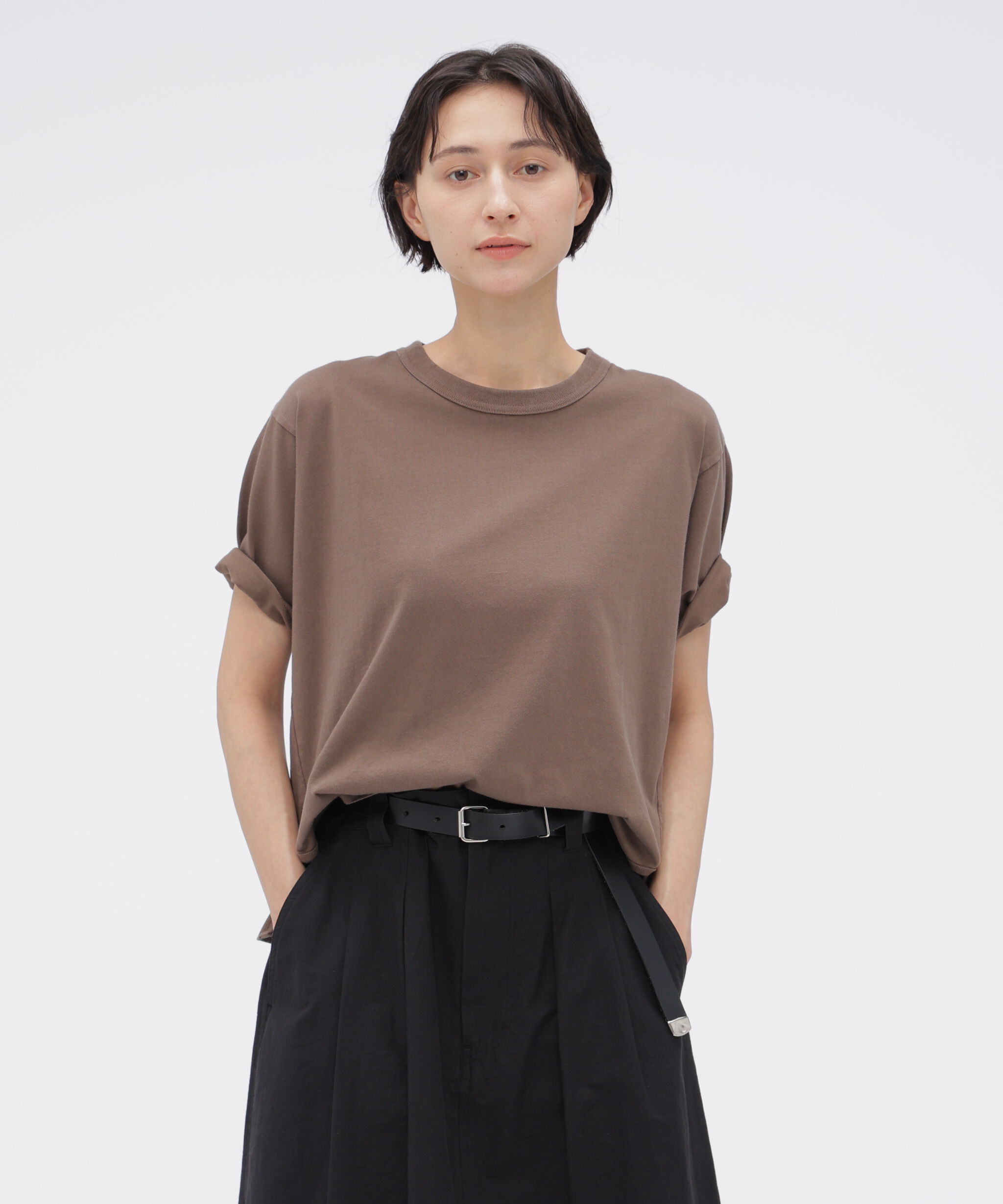 MHL.「FADED ROUGH COTTON JERSEY TOP」|Tシャツ・カットソー|TAN1