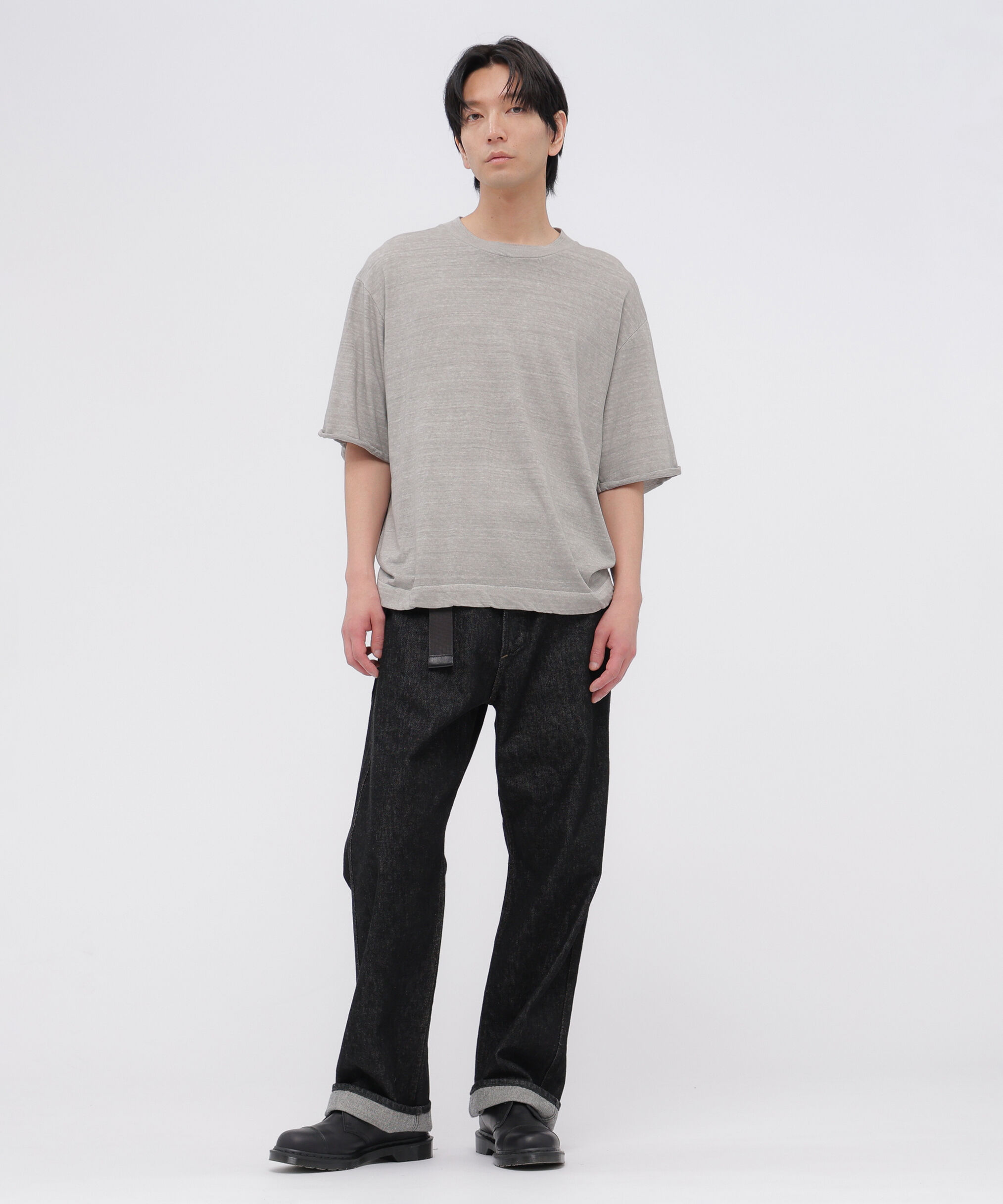 MHL.「CARBON DYED COTTON LINEN TOP」|Tシャツ・カットソー|