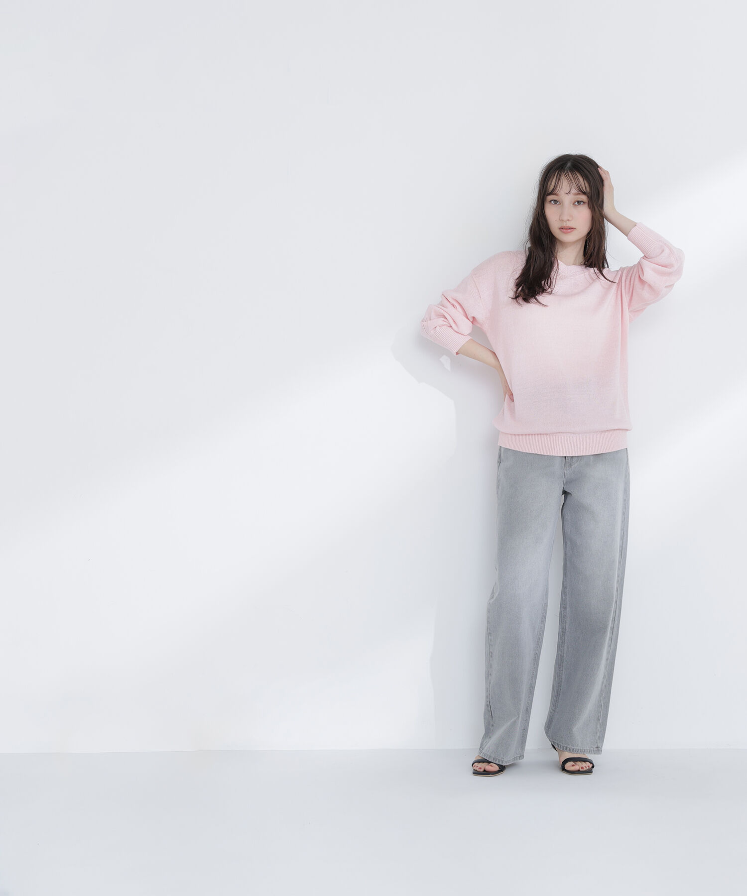  「ドライタッチ2wayネックニット」|ニット・セーター|